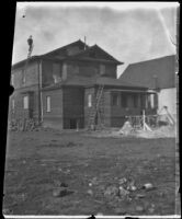 West family's partially constructed house, Los Angeles, 1896