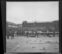 Refugees from the San Francisco Earthquake and Fire arrive at the Southern Pacific Railroad Arcade Depot, Los Angeles, 1906