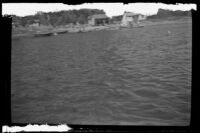 Lighthouse Camp, viewed from a boat, Big Bear Lake, 1943