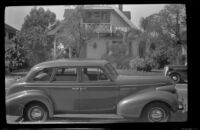 H. H. West's 1939 Buick Model 41 parked on North Workman Street, Los Angeles, 1942