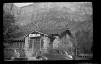 Camp center and cafeteria near the south entrance to Zion National Park, Springdale vicinity, 1942