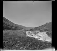 Deschutes River flowing over Sherars Falls, Wasco County, 1942