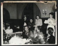 Camille Cannady at a formal event, Los Angeles, 1940s