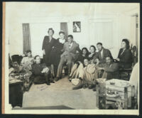 Arthur Houston, Jr. with Herman Spurlock at a social gathering, Los Angeles, 1940s