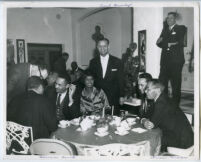 Birthday Party for attorney Curtis Taylor, at the Broady residence, Beverly Hills, 1965