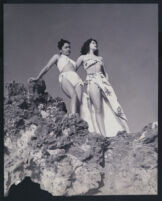 L'Tanya and another woman modeling swimsuits, Los Angeles, 1940s