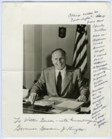 Signed photograph of Governor Goodwin "Goodie" Knight, 1950s