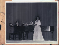 Soprano Hortense Love at a recital, Los Angeles, 1940s