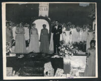 Walter L. Gordon, Jr. as master of ceremony at a Cavalrette Social Club event, Los Angeles, 1940s