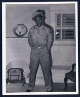 Unidentified African American aviator, Los Angeles, 1940s