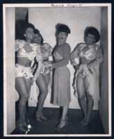 Dancer Marie Bryant and three unidentified chorus girls, Los Angeles, 1940s