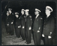 Black and white sailors in uniform, 1940s