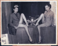 Two unidentified women posing, Los Angeles, 1940s