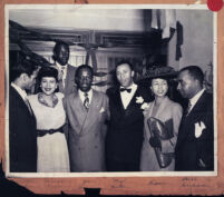 Group of African American dancers and journalists, Los Angeles, 1940s