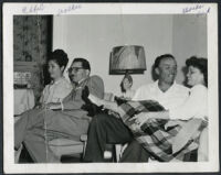 Ethel (Sissle) Gordon, Walter L. Gordon, Jr., Robert Clark, and Anise Boyer, Los Angeles, 1940s