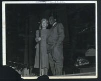 Alyce Key and Count Basie on stage, Los Angeles, 1940s