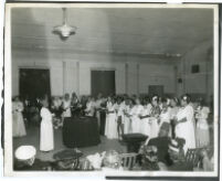 Formal event for women, Los Angeles, 1940s