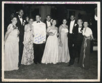 Individuals at a formal gathering, Los Angeles 1940s