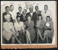 Gathering of African American entertainers, Los Angeles, 1940s