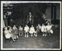 Gwendolyn Russell at a children's party, Los Angeles, 1940s