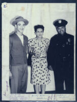 Betty Clark, Arthur Wilson with Malvin "Mal" Whitfield, Los Angeles, 1940s