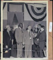 Event with Sid Hazeur, Goodwin Knight, Lawrence LaMar, and Herman Hill, Los Angeles, 1940s