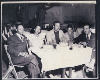 Boxer Joe Louis with "Chicken" and others, Los Angeles, 1940s