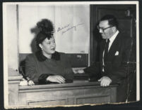 Billie Holiday being questioned by her attorney, Walter L. Gordon, Jr., Los Angeles, 1950