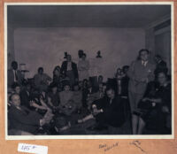 Gathering attended by Earl "Red" Griffin, Al Jarvis, and others, Los Angeles, 1940s