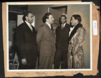 Herman Hill, Adam Clayton Powell, and Orson Welles, Los Angeles, 1940s