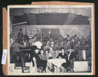 Drummer Buddy Rich with band at the Plantation Club, Los Angeles, 1940s