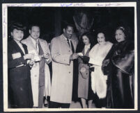 Joe Louis's sister, Eddie Jackson, Lee Gaines, Vivian Jackson and others, Los Angeles, 1940s