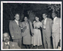 Group at a garden party, Los Angeles, 1940s