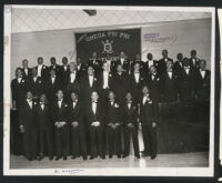 Omega Psi Phi Fraternity gathering, Los Angeles, 1940s