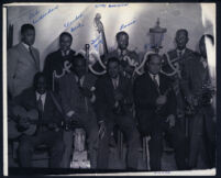 Group of musicians from New Orleans, Los Angeles, 1940s