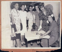 African American women at an event for a women's organization, Los Angeles, 1940s