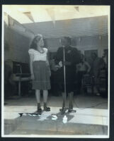 Ethel (Sissle) Gordon and Louise Beavers at a women's club event, Los Angeles, 1940s