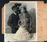 Wedding reception for Bernyce and Leon Smith in Los Angeles, 1940s