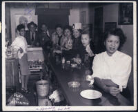 Herman Spurlock at the Red Hot restaurant on Western Avenue, Los Angeles, 1940s