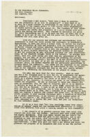 Griffith, Griffith J., typed letter to the Mayor and City Council of ...