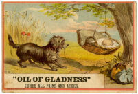 "Oil of Gladness" cures all pains and aches [inscribed]