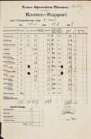 Kassenrapport, 1905 Febrary 27