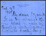 Lady Margaret Sackville letter to Dallas Kenmare, 1946 September 9
