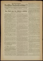 Deutsches Nachrichtenbüro. 5 Jahrg., Nr. 1716, 1938 October 22, Erste Morgen-Ausgabe