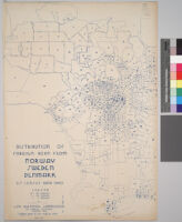 Maps showing distribution of racial and national groups in the Los Angeles area, according to the 1940 United States census: Distribution of foreign born from Norway, Sweden, Denmark, U.S. Census data, 1940