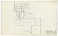 Beard House, additions and alterations, first floor and site plan, Altadena, California, 1947