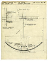 Architectural drawing, light trough suspended from ceiling