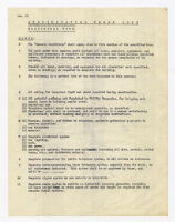 Specification check list, electrical work, undated