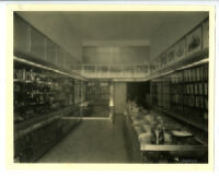 Laemmle Building, tobacco shop, view of interior looking north, Los Angeles, California, 1932-1937