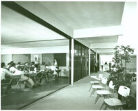 Alamitos School, children in classroom and quad [photograph]